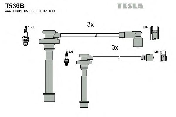 Комплект проводов зажигания TESLA