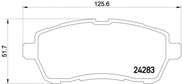 Комплект тормозных колодок, дисковый тормоз TEXTAR