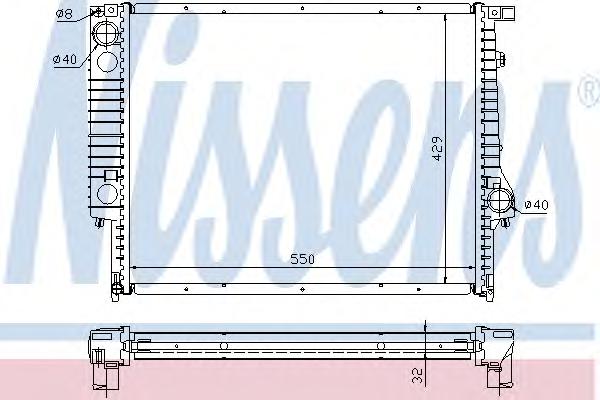 Радиатор, охлаждение двигателя NISSENS