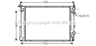 Радиатор, охлаждение двигателя AVA QUALITY COOLING RT 2259