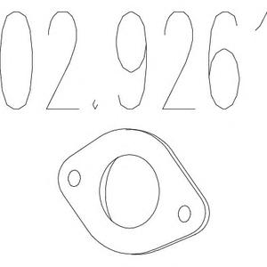 Прокладка, труба выхлопного газа MTS 02.9261