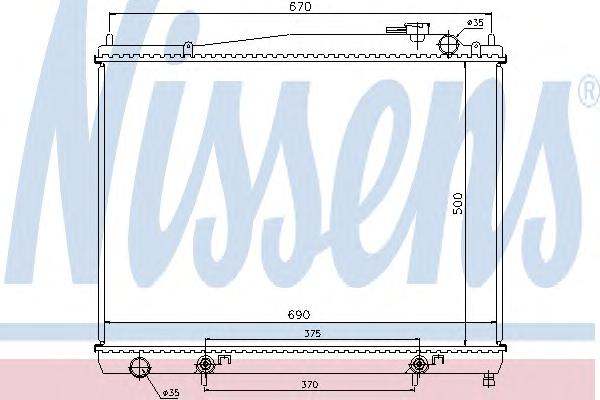 Радиатор, охлаждение двигателя NISSENS