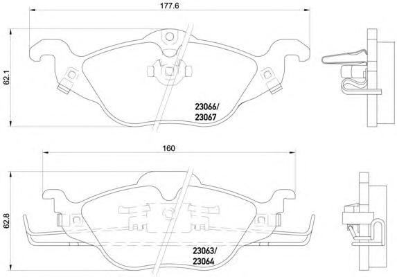 Комплект тормозных колодок, дисковый тормоз TEXTAR