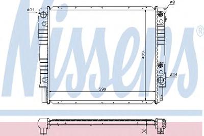 Радиатор, охлаждение двигателя NISSENS 65530A