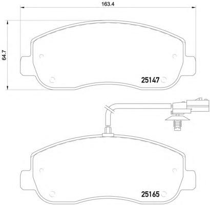 Комплект тормозных колодок, дисковый тормоз TEXTAR