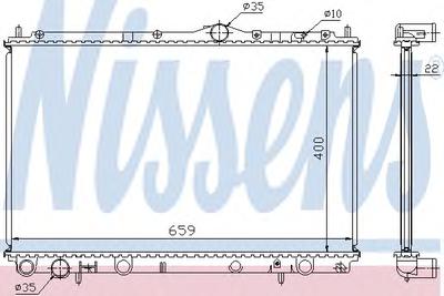 Радиатор, охлаждение двигателя NISSENS 65559A