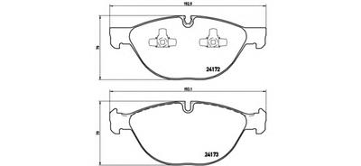 Комплект тормозных колодок, дисковый тормоз BREMBO P06 058