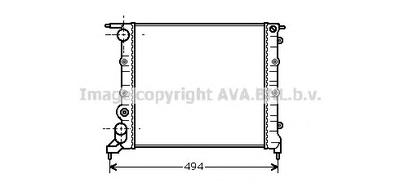 Радиатор, охлаждение двигателя AVA QUALITY COOLING RT 2042