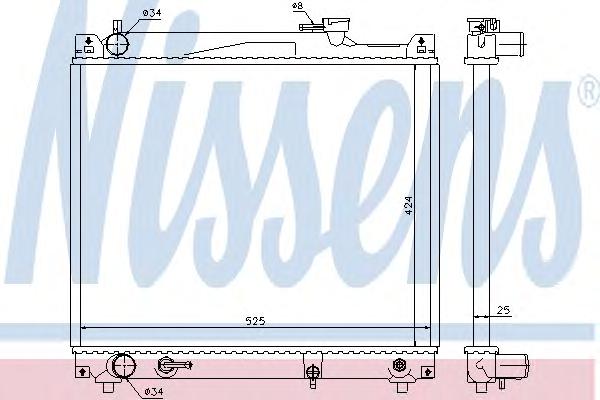 Радиатор, охлаждение двигателя NISSENS