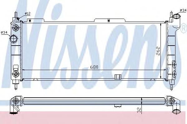 Радиатор, охлаждение двигателя NISSENS