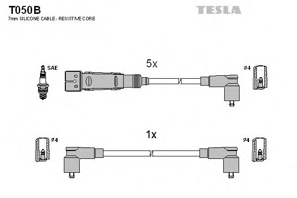 Комплект проводов зажигания TESLA