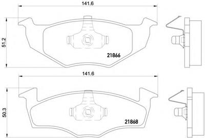 Комплект тормозных колодок, дисковый тормоз TEXTAR 2186602
