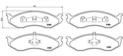 Комплект тормозных колодок, дисковый тормоз BREMBO P37 004