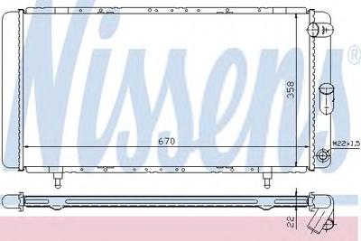 Радиатор, охлаждение двигателя NISSENS 63911A