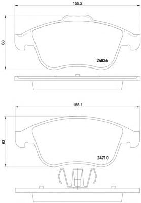 Комплект тормозных колодок, дисковый тормоз TEXTAR