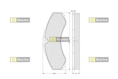 Комплект тормозных колодок, дисковый тормоз STARLINE BD S180