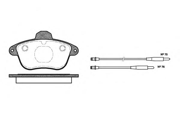 Комплект тормозных колодок, дисковый тормоз ROADHOUSE