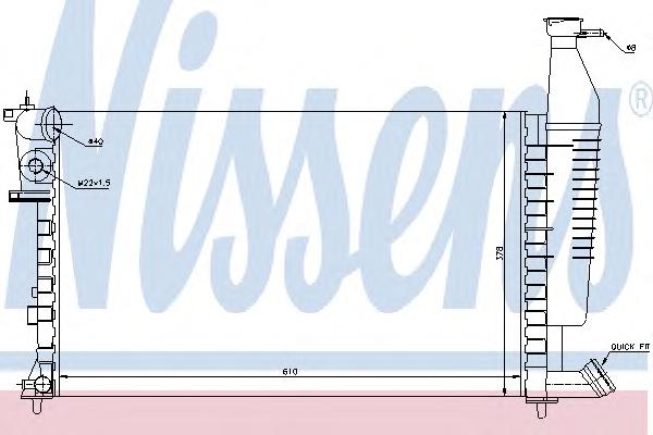 Радиатор, охлаждение двигателя NISSENS