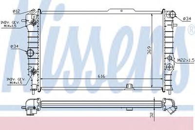 Радиатор, охлаждение двигателя NISSENS 630641