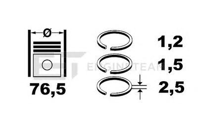 Комплект поршневых колец ET ENGINETEAM R1005400