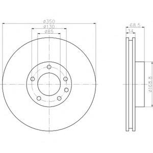 Тормозной диск TEXTAR 92121805
