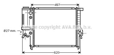 Радиатор, охлаждение двигателя AVA QUALITY COOLING BW 2125