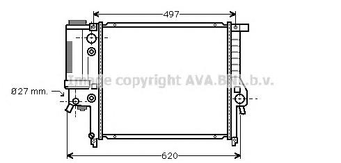 Радиатор, охлаждение двигателя AVA QUALITY COOLING