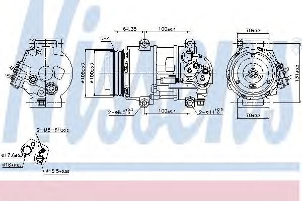 Компрессор, кондиционер NISSENS