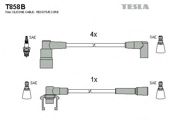 Комплект проводов зажигания TESLA