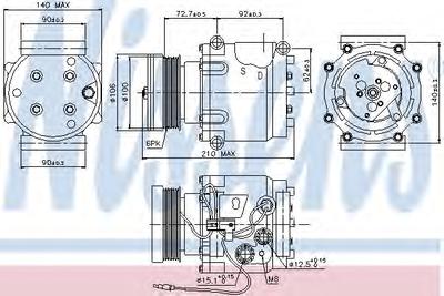 Компрессор, кондиционер NISSENS 89066