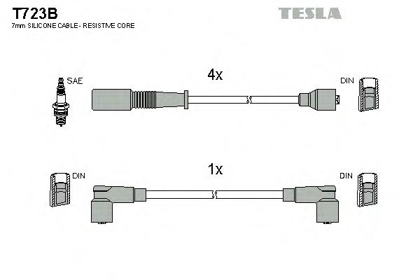 Комплект проводов зажигания TESLA