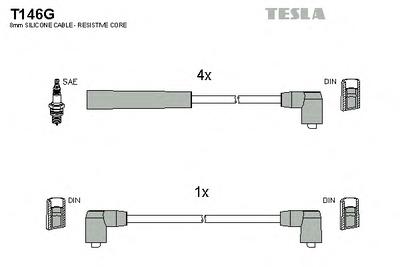 Комплект проводов зажигания TESLA T146G