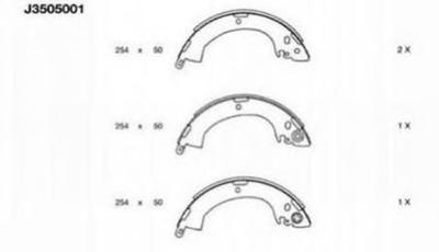 Комплект тормозных колодок NIPPARTS J3505001
