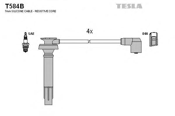 Комплект проводов зажигания TESLA