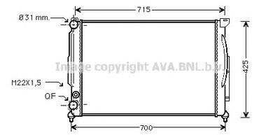Радиатор, охлаждение двигателя AVA QUALITY COOLING AIA2105