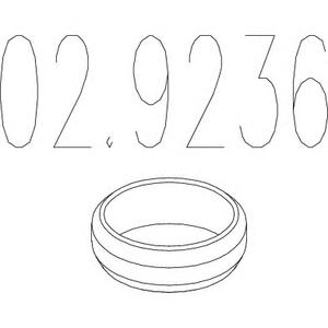 Уплотнительное кольцо, труба выхлопного газа MTS 02.9236