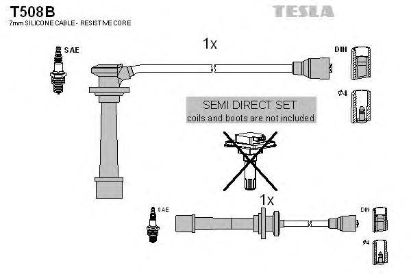 Комплект проводов зажигания TESLA