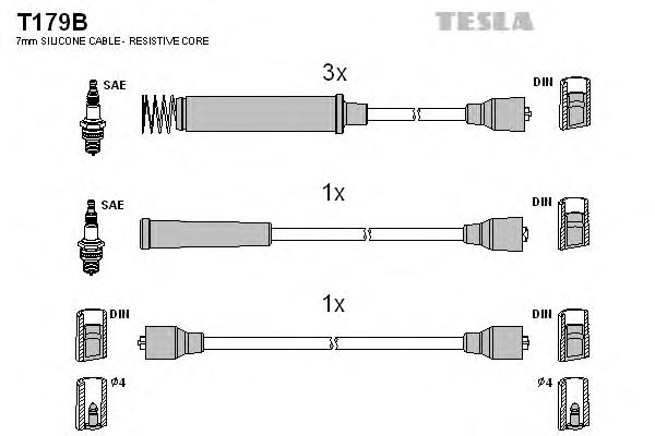 Комплект проводов зажигания TESLA