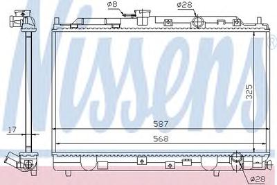 Радиатор, охлаждение двигателя NISSENS 62269