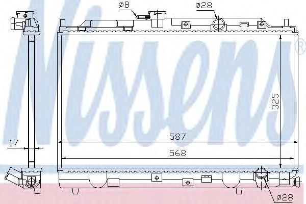 Радиатор, охлаждение двигателя NISSENS
