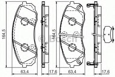 Комплект тормозных колодок, дисковый тормоз BOSCH 0 986 494 377