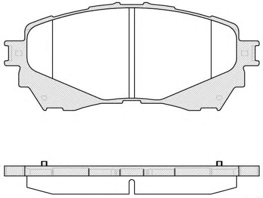 Комплект тормозных колодок, дисковый тормоз ROADHOUSE