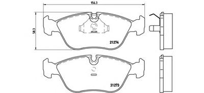 Комплект тормозных колодок, дисковый тормоз BREMBO P86 013