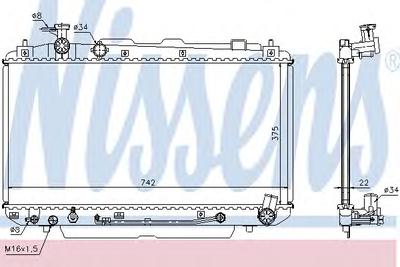 Радиатор охлаждения NISSENS 64644A
