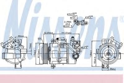 Компрессор, кондиционер NISSENS 89086