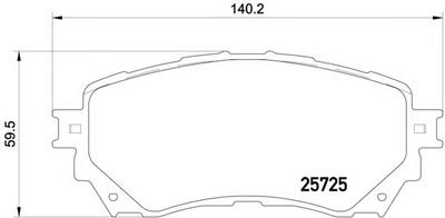 Комплект тормозных колодок, дисковый тормоз TEXTAR 2572501
