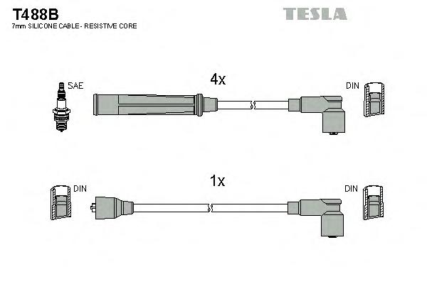 Комплект проводов зажигания TESLA