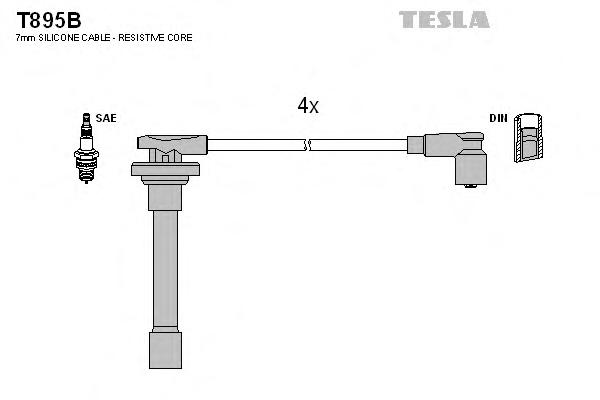 Комплект проводов зажигания TESLA