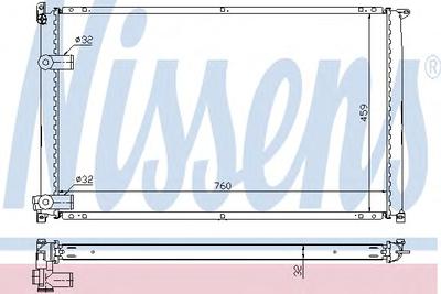 Радиатор, охлаждение двигателя NISSENS 63935A