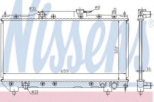 Радиатор, охлаждение двигателя NISSENS